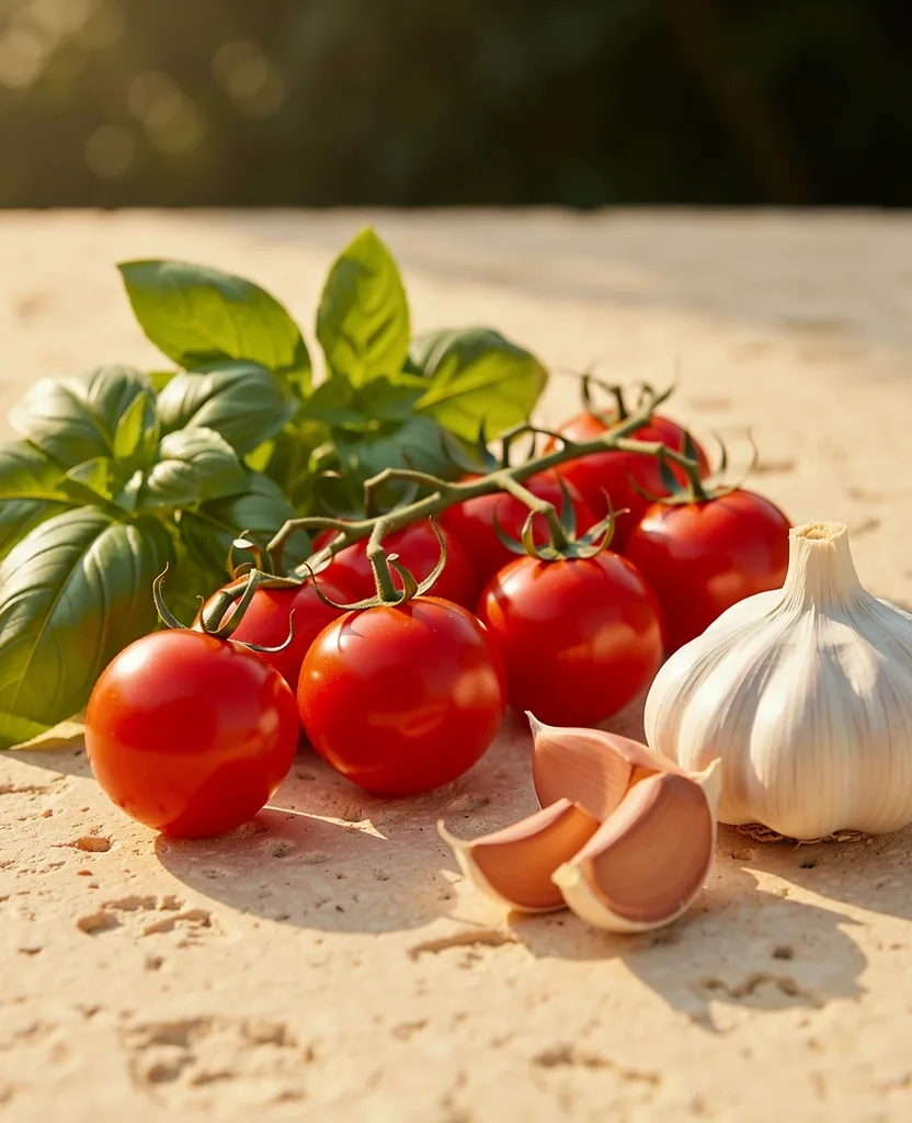 Ingredientes mediterráneos frescos